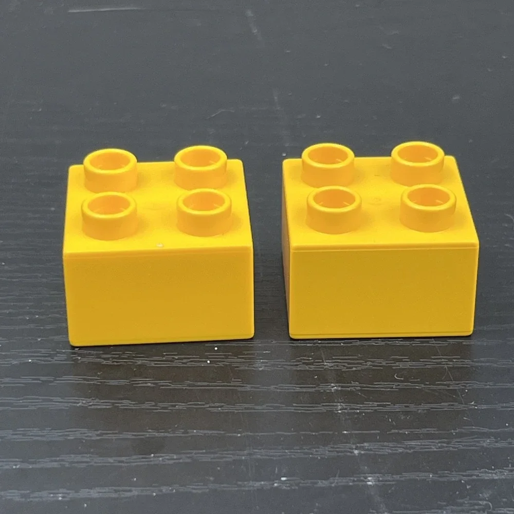 LEGO DUPLO Yellow Pumpkin Bricks Halloween Fall‎ 2x2 Lot of 2 Genuine Parts